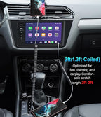 Coiled USBC to USBC Cables for Car 3FT/5FT, USB C to USB C Fast Charging Cables - Image 4