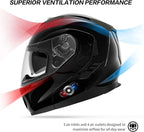 Motorcycle Helmet Bluetooth 5.0 Integrated New EPS FreedConn BM2-S Modular Flip - Image 6