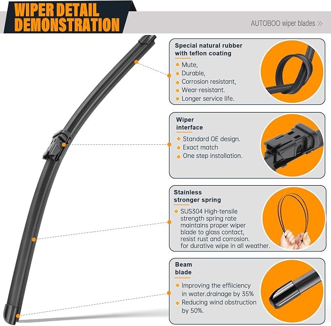AUTOBOO 26"+14" Windshield Wipers - Image 6