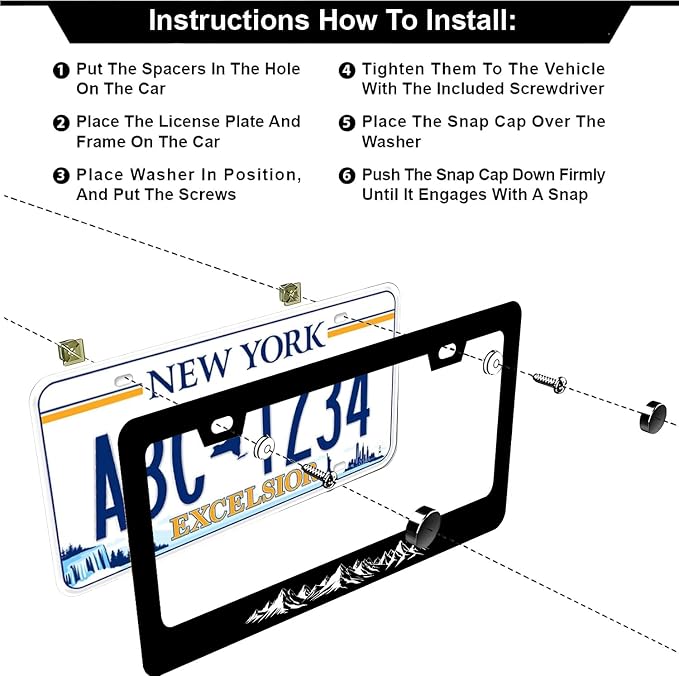 Mountains License Plate Frames - Image 3