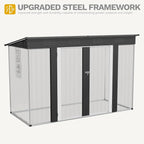 DWVO 9.1x4.2ft Metal Outdoor Storage Shed - Image 7