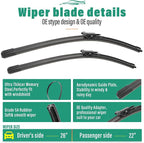 26" 22" 11" Windshield Wiper Blades Replacement - Image 3