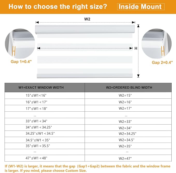 Persilux Cordless Zebra Blinds for Windows Free-Stop Window Blinds Dual Layer - Image 7