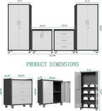 Metal Tool Cabinet, Garage Storage Cabinet System, Wall Cabinet & Locking - Image 3