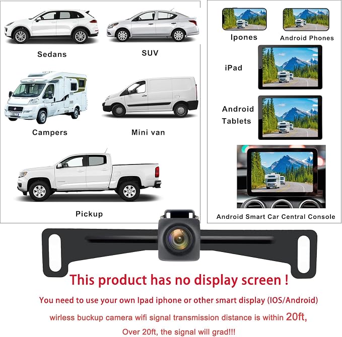Wireless License Plate Backup Camera - Image 3