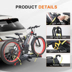 2 E-Bike Foldable Hitch Mount Bike Rack - Image 2