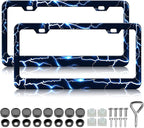 Blue Lightning License Plate Frames by Unknown