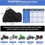 STARTWO Motorcycle Covers with Side Box Waterproof Outdoor - Image 8