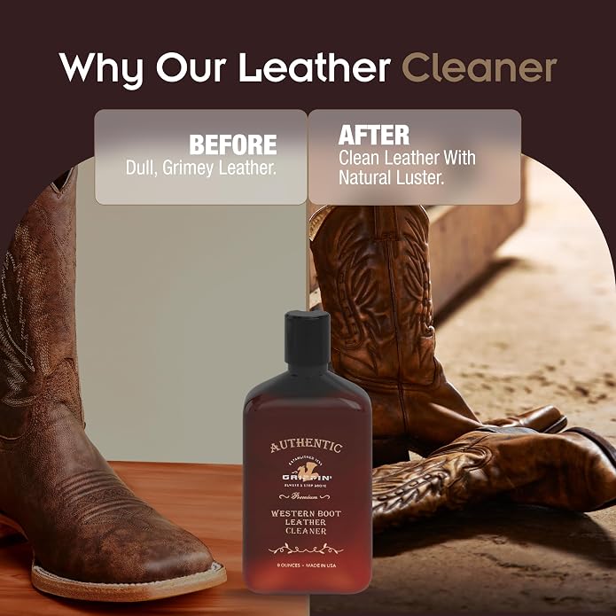 Griffin Boot Care Leather Cleaner – 8 oz – Gently Cleans Footwear, Apparel & - Image 5