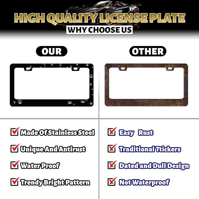Patriotic Eagle License Plate Frame American Flag Eagle License Plate Holder - Image 4