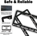 License Plate Frames Black and White Custom License Plate Frame Adventure - Image 4
