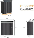 Vongrasig 5 x 3 x 6 FT Outdoor Storage Shed Clearance, Metal Garden Shed - Image 3