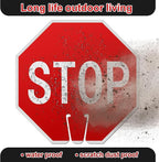 Geetery 6 Pcs Stop Signs 12 x 12 Inches PVC Traffic Cones Top Warning Signs - Image 4
