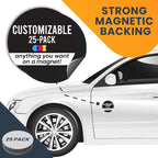Magnet Me Up Customizable 30 Mil Round Magnet- 5”, 25 PK Weatherproof Car Magnet - Image 2