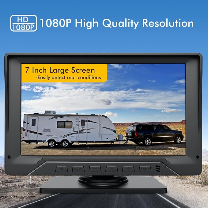 Dual RV Backup Camera Plug and Play, No Delay, 1080P HD, 2 Channels, 150° Wide - Image 5