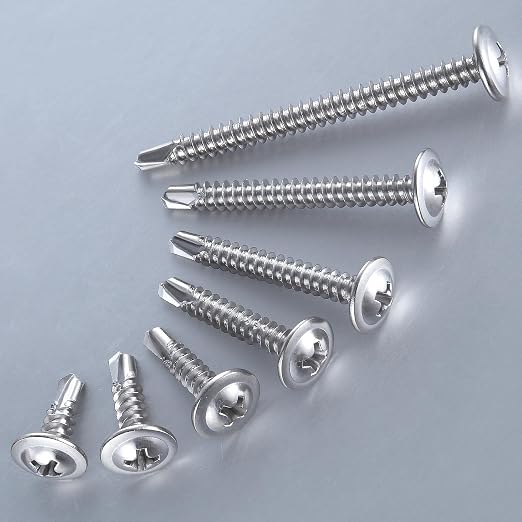 Wensilon（100pcs）#8×2”for Sheet Metal Self-Tapping Screws 410 Stainless Steel - Image 6