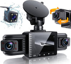 iiwey T1-pro Dash Cam Front and Rear Inside 3 Channel 1080P, Adjustable Lens by iiwey