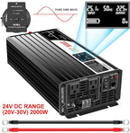 Xijia 2000W Pure Sine Wave dc to ac Inverter Remote Switch DC 24V to AC 120V - Image 2
