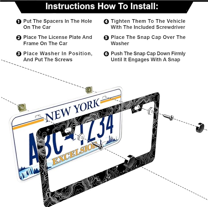 Topographic Map License Plate Frames - Image 3