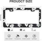 Black and White Flowers License Plate Frames - Image 4