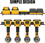 UNITEDPOWER Wall Mounted Drill Rack & Tool Shelf, Power Tool Organizer Holder - Image 3