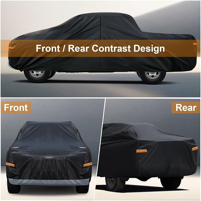 Kayme Truck Cover Custom Fit GMC Sierra Extended Cab Short Bed. Full Exterior - Image 5