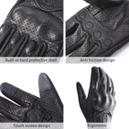 Harssidanzar Leather Motorcycle Gloves - Image 2