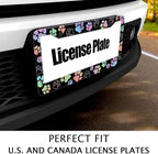 Dog Paw Car License Plate Frames, Colorful Pet Paw Printed License Plate Holder - Image 3