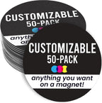 Magnet Me Up Customizable 30 Mil Round Magnet- 5”, 50 PK Weatherproof Car Magnet by MagnetMeUp