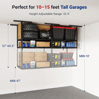 FLEXIMOUNTS 3x8 2-Tier Overhead Garage Storage Rack – Adjustable Heavy Duty - Image 2