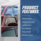 Auto Dynasty 2Pcs Carbon Fiber Pattern Window Visors Compatible - Image 4