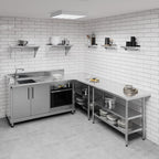 AmGood 6" X 16" Stainless Steel Wall Shelf | Metal Shelving | Garage, Utility - Image 2