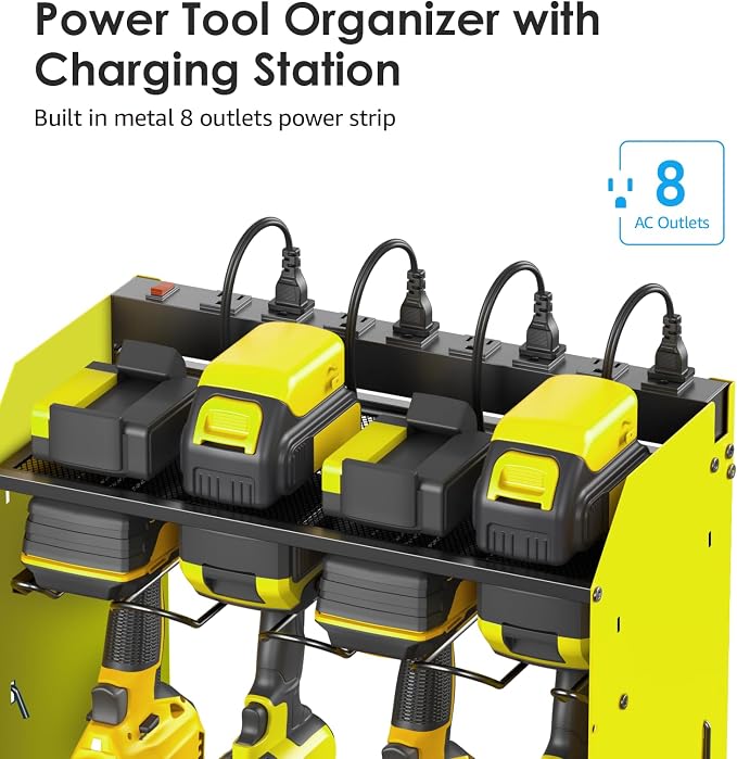 CCCEI Green Large Tools Organizer Wall Mount Charging Station, 39 Inch Long - Image 4