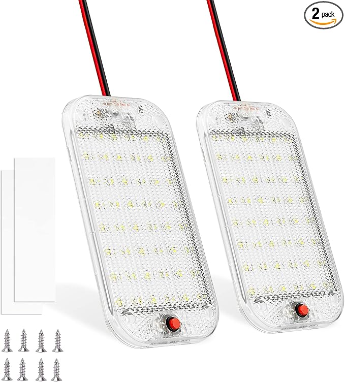 Dome Light for RV Interior, 48LED 800LM Ultra Bright 12 Volt LED White Lights by MERTTURMLights