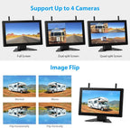 3 Magnetic Solar Wireless Backup Camera HD1080P Loop Recording 10.1 Inch - Image 4