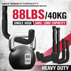 SEDY Heavy Duty Garage Storage Hooks: 4-Piece 6" & 3" Wall Mount J Utility - Image 3