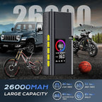 180PSI Tire Inflator Portable Air Compressor, 26000mAh Portable Tire Inflator - Image 3