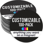 Magnet Me Up Customizable 30 Mil Round Magnet- 5”, 100 PK Weatherproof Car by MagnetMeUp
