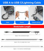 USB to USB C and Lightning Cable Support Apple Carplay & Android Auto - Image 7