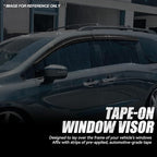 Auto Dynasty 4Pcs Carbon Fiber Pattern Window Visors Compatible - Image 3