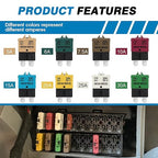 GLOSO Circuit Breaker Blade Fuse E39 Manual Reset Fuse - Image 3