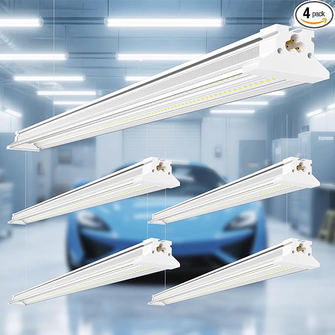 Upgrade Super Bright Hanging | Surface Mount 4' 10000LM 5000K 60W Linkable 4FT by ELEKICO