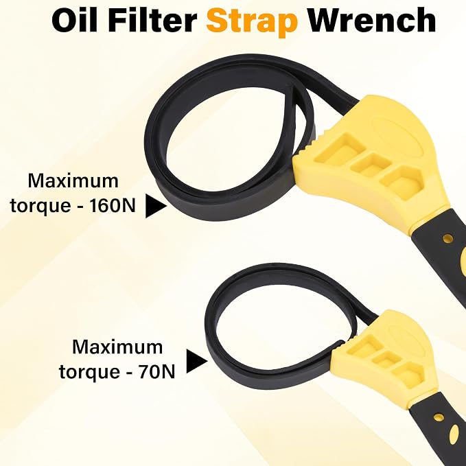 2 PCS Strap Wrench Plumbing, Rubber Strap Wrench, 24 Inch & 19.7 Inch Oil - Image 5