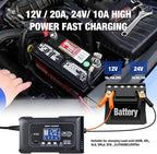 20A Smart Battery Charger 12V/24V, Automatic Charger & Maintainer - Image 6