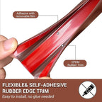 Rubber Edge Trim, Flexible Edge Banding, 5/8" U Channel Furniture Edge Protector - Image 3