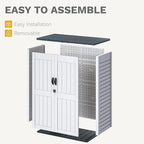 DWVO 59 Cu. Ft. Vertical Storage Shed, Weatherproof Outdoor Tall Cabinet - Image 5