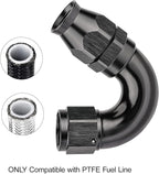 EVIL ENERGY 12AN 150 Degree PTFE One Piece Full Flow End Hose Fitting Aluminum - Image 5
