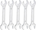 HARFINGTON 5pcs Double Open End Wrench 12mm x 15mm Metric 15 Degree Offset by HARFINGTON