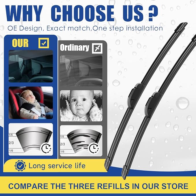 3 wipers Replacement For Mitsubishi Outlander Nissan Murano Infiniti QX50 Acura - Image 2