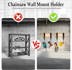 4PCS Chainsaw Wall Mount Storage Rack, Heavy-Duty Chainsaw & Tool Wall Mount - Image 5